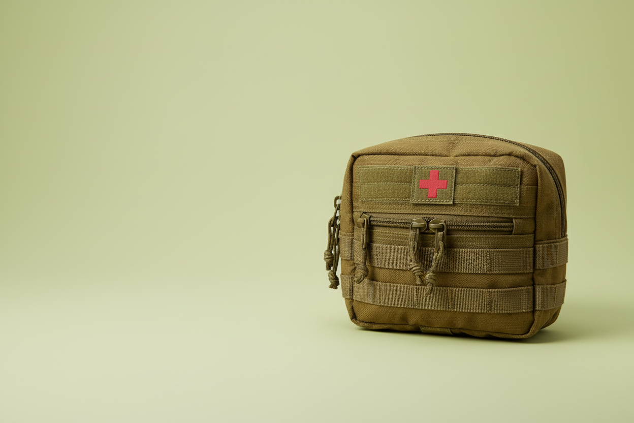 Super tylko apteczkę zastąp bardziej surwiwalową i daj ją w prawy dolny róg 